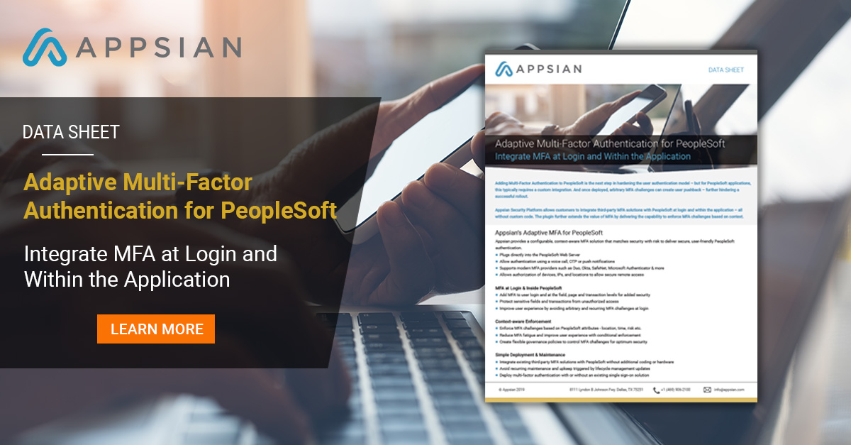 Appsian ERP Data & Compliance Security | Carahsoft