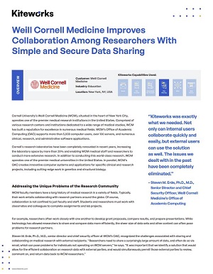 Weill Cornell Medicine Improves Collaboration Among Researchers With Simple and Secure Data Sharing