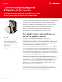 Tanium Vulnerability Response Integration for ServiceNow