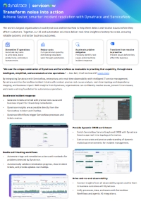 Transform noise into action: Achieve faster, smarter incident resolution with Dynatrace and ServiceNow
