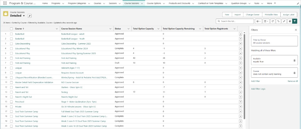 Manage Programs at Scale with List Views and Filters