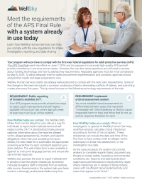 Meet the requirements of the APS Final Rule