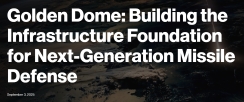 Building the Infrastructure Foundation for Next-Generation Missile Defense