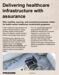 Delivering Healthcare Infrastructure with Assurance