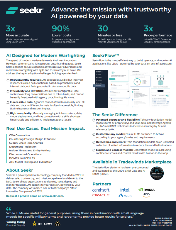 Advance the Mission with Trustworthy AI Powered by Your Data