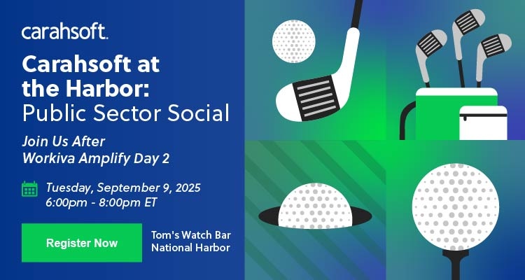 Carahsoft at the Harbor: Public Sector Social Event Banner