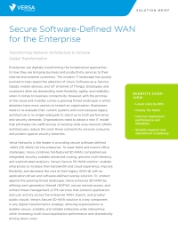 Secure Software-Defined WAN for the Enterprise