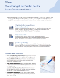 CloudBudget for Public Sector