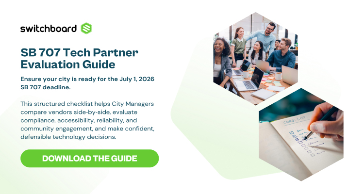 SB 707 TECH PARTNER EVALUATION CHECKLIST