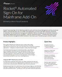 Rocket Automated Sign-On for Mainframe Add-On