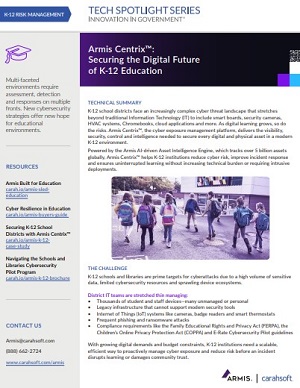 Armis Centrix™: Securing the Digital Future of K-12 Education