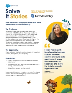 How Westmont College processes 160% more transactions with FormAssembly