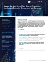 Closing the Gap: How a Major Defense Organization Standardized Enterprise Cybersecurity with Symantec