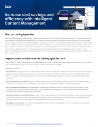 Increase Cost Savings and Efficiency with Intelligent Content Management
