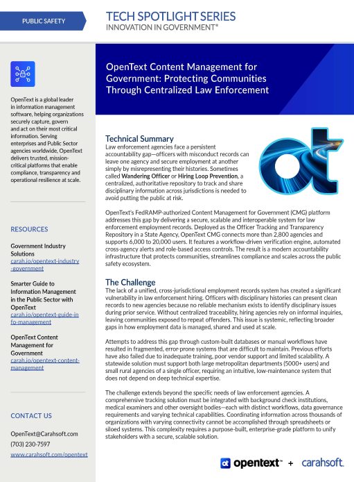 Tech Spotlight OpenText Content Management Graphic