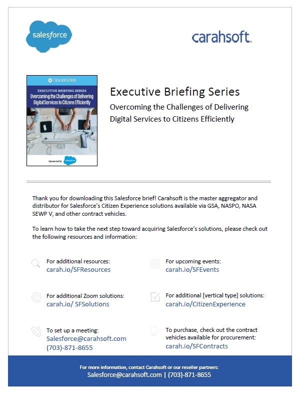 Executive Briefing Series: Overcoming the Challenges of Delivering Digital Services to Citizens Efficiently