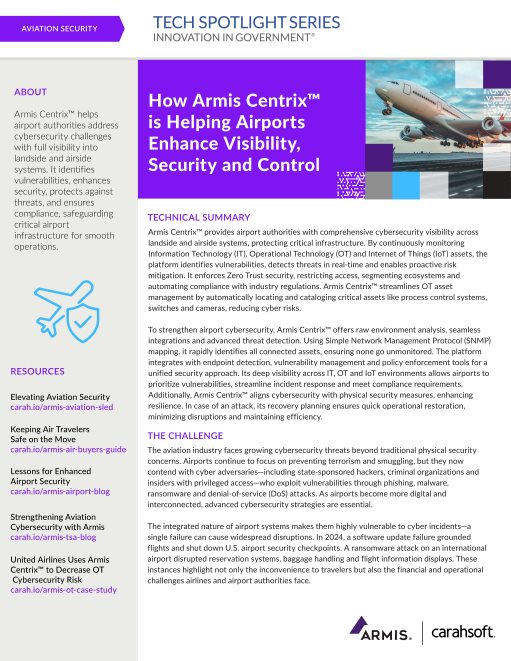 Tech Spotlight - How Armis Centrix™ is Helping Airports Enhance Visibility, Security and Control