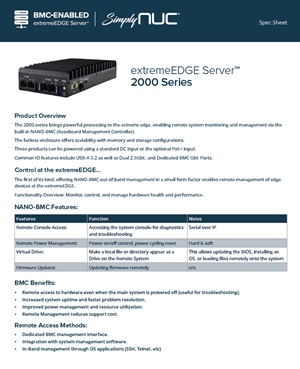 extremeEdge Server™ 2000 Series