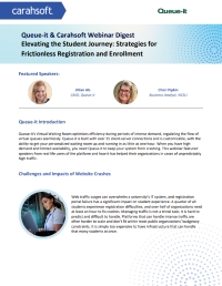 Queue-it & Carahsoft Webinar Digest: Elevating the Student Journey