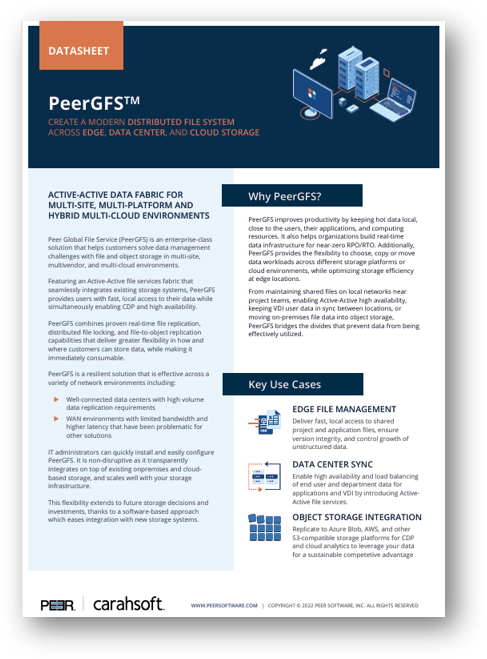 PeerGFS Datasheet