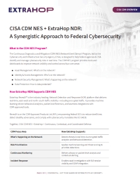 CISA CDM NES + ExtraHop NDR: A Synergistic Approach to Federal Cybersecurity