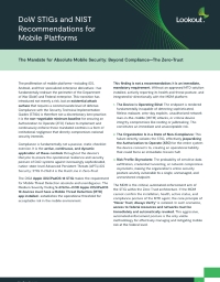 DoW STIGs and NIST Recommendations for Mobile Platforms