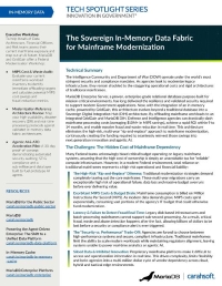 The Sovereign In-Memory Data Fabric for Mainframe Modernization
