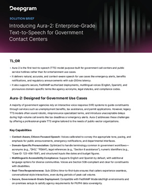 Introducing Aura-2: Enterprise-Grade Text-to-Speech for Government Contact Centers