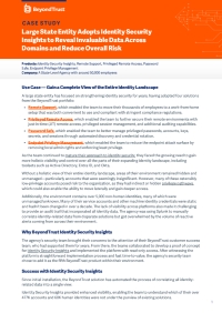Large State Entity Adopts Identity Security Insights to Reveal Data Across Domains and Reduce Risk