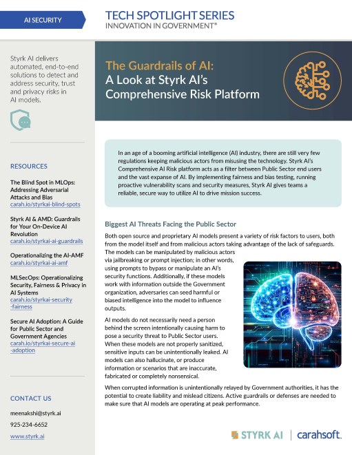 Tech Spotlight Styrk AI Risk Platform Graphic