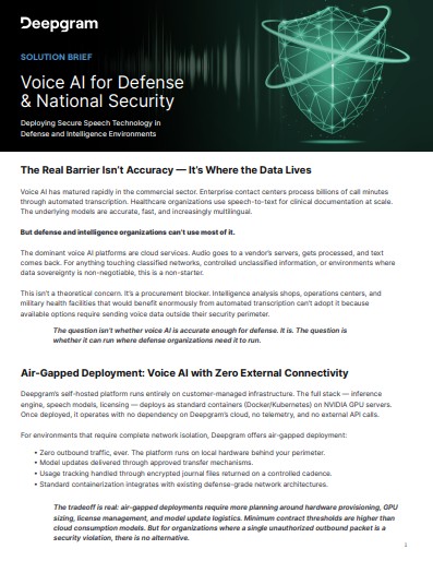 Voice AI for Defense & National Security