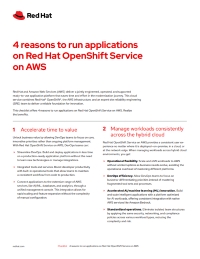 4 reasons to run applications on Red Hat OpenShift Service on AWS