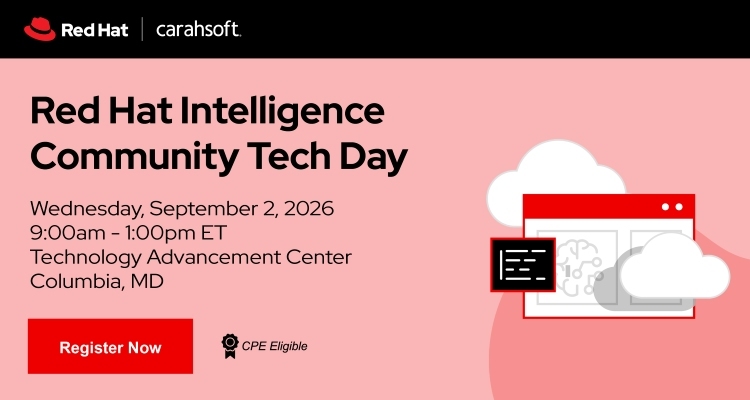 Red Hat Intelligence Community Tech Day | Event Banner