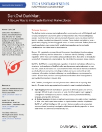 DarkOwl DarkMart: A Secure Way to Investigate Darknet Marketplaces