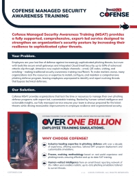 Datasheet: Cofense Managed Security Awareness Training