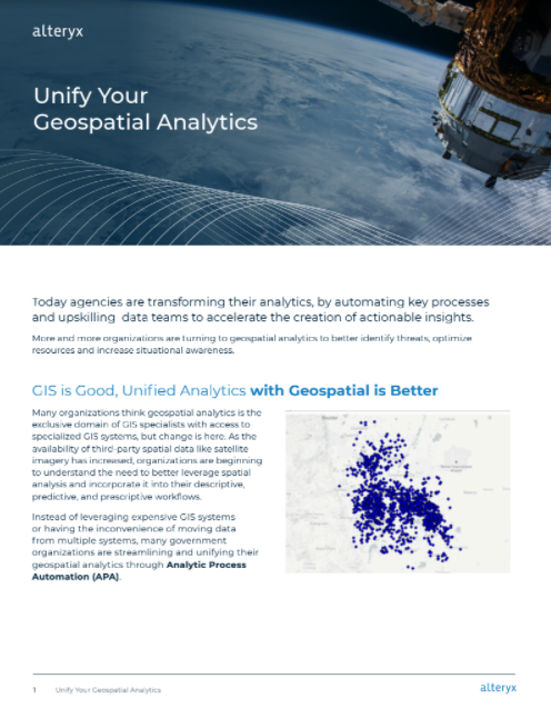 Unifying Your Geospatial Analytics
