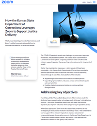 How the Kansas State Department of Corrections Leverages Zoom to Support Justice Delivery