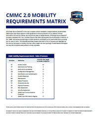 CMMC 2.0 Mobility Requirements Matrix