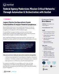 Federal Agency Modernizes Mission-Critical Networks Through Automation & Orchestration with Itential