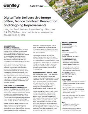 Digital Twin Delivers Live Image of Pau, France to Inform Renovation and Ongoing Improvemenets