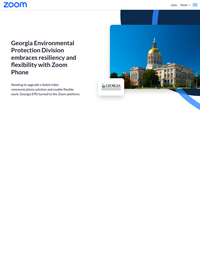 Georgia Environmental Protection Division Embraces Resiliency and Flexibility with Zoom Phone