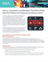 Secure, Compliant, and Resilient: The RSA United Identity Platform for State & Local Government