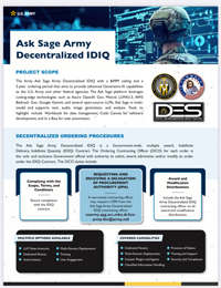 Ask Sage Army Decentralized IDIQ