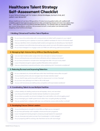 Healthcare Talent Strategy Self-Assessment