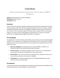 Modernizing Mainframe Applications with mLogica’s LIBER*M Framework