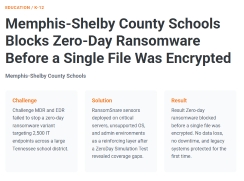 Memphis-Shelby County Schools Blocks Zero-Day Ransomware Before a Single File Was Encrypted