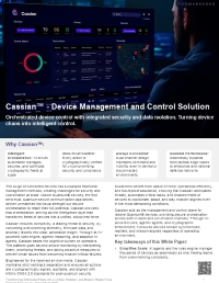 Cassian™ - Device Management and Control Solution