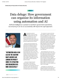 Data deluge: How government can organize its information using automation and AI