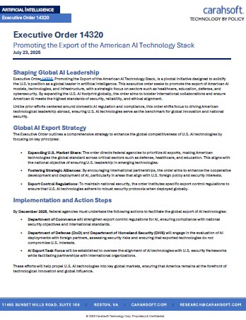 Executive Order 14320: Promoting the Export of the American AI Technology Stack