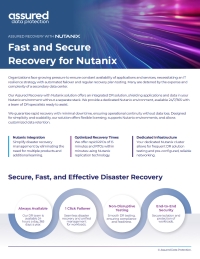 Fast and Secure Recovery for Nutanix